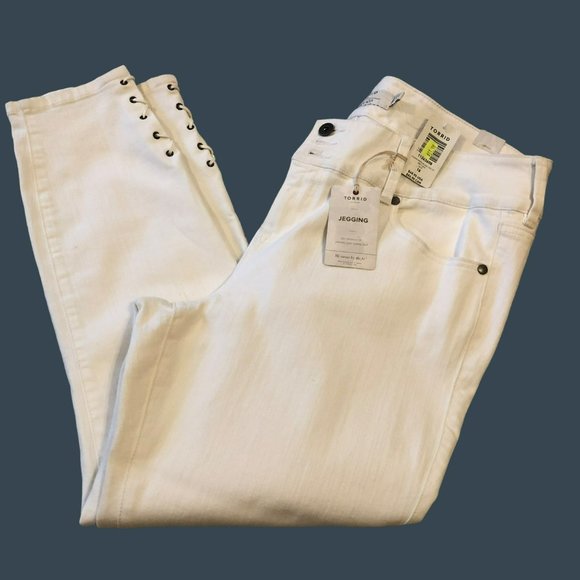 torrid Denim - Torrid Denim Jegging 18R Stretch Skinny Ankle Jeans White Hollywood Regency NWT